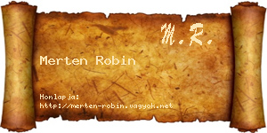 Merten Robin névjegykártya